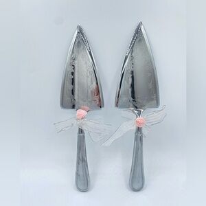 Set of 2 Vintage 90’s Cake Knife / Pie Servers Heavy Steel (NEVER USED)